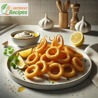 Crispy fried squid with sauce